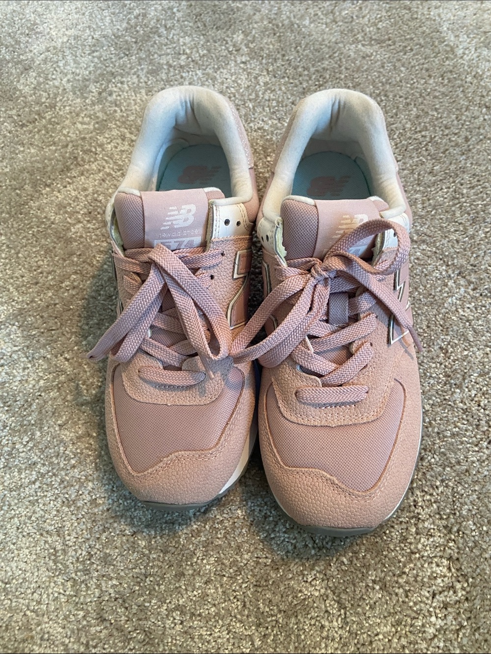 New Balance 574 Blush Pink Women's Athletic Sneakers